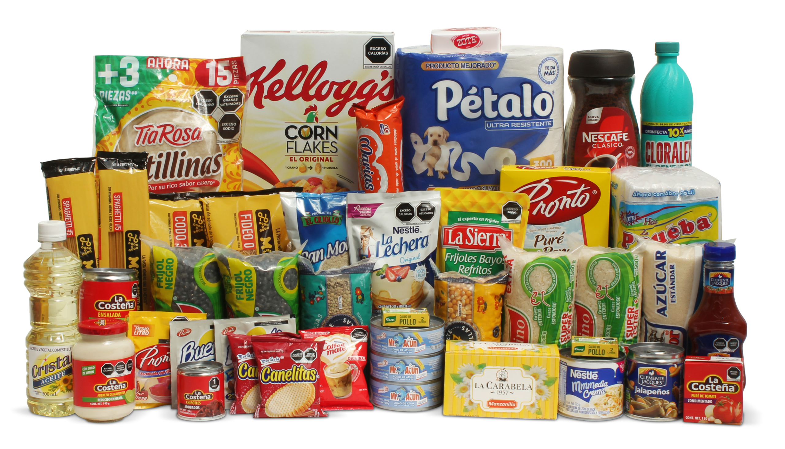 Despensa empresarial Trabajo con productos esenciales y presentación corporativa.